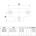 Té à pente longue - Angle variable 0° - 11° Typ 4SD, 42,4 mm, Galvanisé (Klemp) Té à pente longue - Angle variable 0° - 11° Typ 4SD, 42,4 mm, Galvanisé (Klemp)