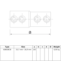 Koppelmof - verloop Typ 8VCB, 33,7 - 26,9 mm, Thermisch verzinkt (Klemp)