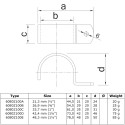 Support de capuchon Typ 100D, 42,4 mm, Le noir (Klemp)