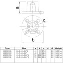 Flange Typ 10D, 42,4 mm, Black (Klemp) Flange Typ 10D, 42,4 mm, Black (Klemp)