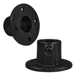 Flange, roundTyp 10TC, 33,7 mm , Black (Klemp)