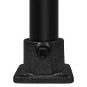 Łącznik ścienny - stopa kwadratowa Typ 11A, 21,3 mm, Czarny (Klemp)