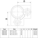 Three Way Top Corner 90°Typ 18C, 33,7 mm , Black (Klemp) Three Way Top Corner 90°Typ 18C, 33,7 mm , Black (Klemp)