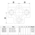 Side Outlet Tee Typ 24E, 48,3 mm, Black (Klemp) Side Outlet Tee Typ 24E, 48,3 mm, Black (Klemp)