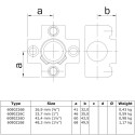 Rohrverbinder Kreuzstück Für Stützrohr - Typ 26D - 42,4 mm (Schwarz) (Klemp) Rohrverbinder Kreuzstück Für Stützrohr - Typ 26D - 42,4 mm (Schwarz) (Klemp)