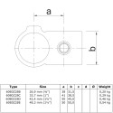 Crossover 90° Typ 28D, 42,4 mm, Black (Klemp) Crossover 90° Typ 28D, 42,4 mm, Black (Klemp)