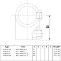 Short Tee Typ 2B, 26,9 mm, Black (Klemp) Short Tee Typ 2B, 26,9 mm, Black (Klemp)