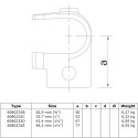 Conexión en T con abrazadera Typ 32E, 48,3 mm, Negro (Klemp) Conexión en T con abrazadera Typ 32E, 48,3 mm, Negro (Klemp)
