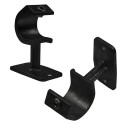 Handrail Support, open Typ 35B, 26,9 mm, Black (Klemp)
