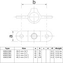 Uchwyt podwójny pionowy Typ 38C, 33,7 mm , Czarny (Klemp) Uchwyt podwójny pionowy Typ 38C, 33,7 mm , Czarny (Klemp)