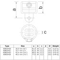 Female Single Socket Typ 42B, 26,9 mm, Black (Klemp) Female Single Socket Typ 42B, 26,9 mm, Black (Klemp)