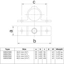 Rohrverbinder Ösenteil Mit Doppellasche - Typ 56E - 48,3 mm (Schwarz) (Klemp)