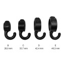 Pierścień z hakiem Typ 61D, 42,4 mm, Czarny (Klemp) Pierścień z hakiem Typ 61D, 42,4 mm, Czarny (Klemp)