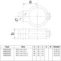 Bisagra de ojo Typ 62E, 48,3 mm, Negro (Klemp)