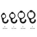 Gancio per cappotto Typ 64B, 26,9 mm, Nero (Klemp)