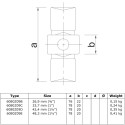 Rohrverbinder Verlängerungsstück Innen - Typ 9E - 48,3 mm (Schwarz) (Klemp) Rohrverbinder Verlängerungsstück Innen - Typ 9E - 48,3 mm (Schwarz) (Klemp)