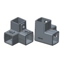Drieweg kniestuk 90° Typ 18S, 40 mm, Thermisch verzinkt (Klemp)