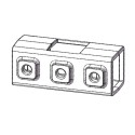 Croce a due vie Typ 22S, 40 mm, Zincato (Klemp)