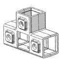 T-stuk met zij-uitgang Typ 24S, 40 mm, Thermisch verzinkt (Klemp)